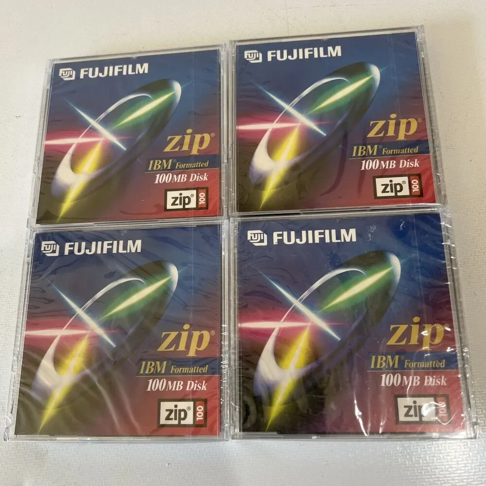 FujiFilm 100 MB IBM Formatted Disk Zip Drive Fuji Film Lot Of 4 NEW
